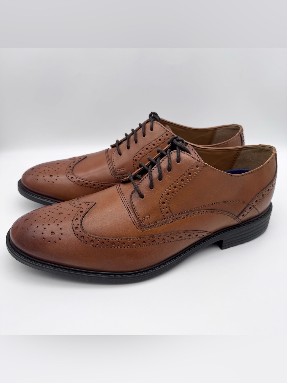 Bostonian Brown Leather Wingtip Oxford Lace-Up Dress Shoes Men's Size 11.5 M